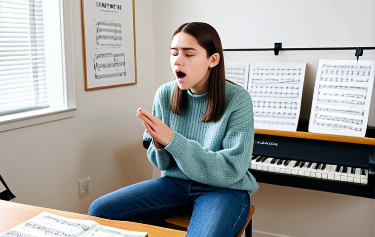 보컬트레이너 이론시험 전략 - **

"A professional opera singer, fully clothed in an elegant, floor-length gown, performing on a br...