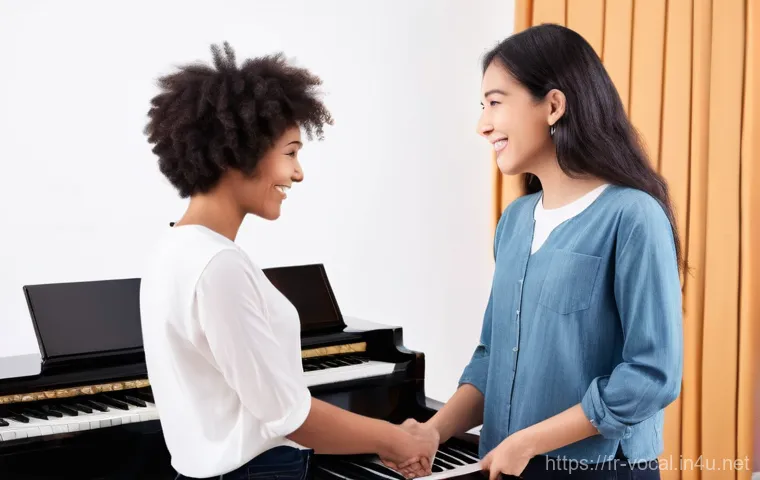 보컬트레이너 고용 안정성 - **Prompt 1: The Transformative Power of Vocal Coaching**
    "A warmly lit, inviting vocal studio. A...