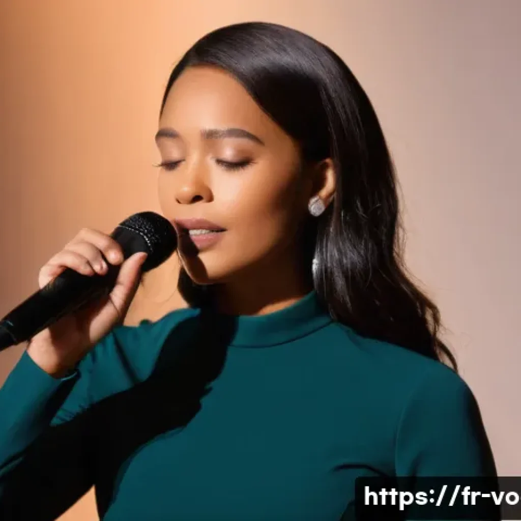 보컬트레이너 음악적 창의성 훈련 - **Prompt 1: "The Authentic Voice Awakens in Studio"**
    "A talented female singer in her late 20s,...