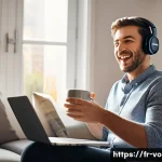 보컬트레이너 온라인 교육 - **Prompt 1: Serene Online Vocal Coaching from Home**
    "A cozy and well-lit living room scene duri...